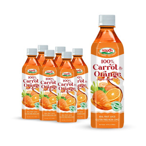 Jugo de Zanahoria 100% Natural con Jugo de Manzana Fresco, Bebida Refrescante, Jugo de Frutas, Botella PET de 500ml, NAWON Food Beverages, Muestra Gratis - Product Image 1