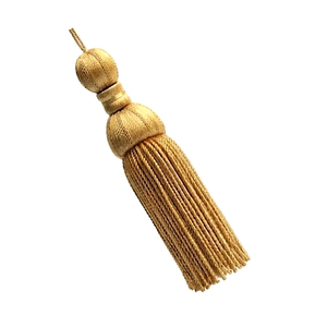 Frange en fil torsadé argenté de haute qualité, garnitures à franges faites à la main pour accessoires de cérémonie - Product Image 1