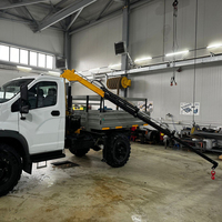 Grue compacte montée sur pick-up 800KG 1000KG 12/24V à prix abordable, avec flèche hydraulique pliable pour le sauvetage tout-terrain, le dépannage et le remorquage