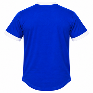 Phi Beta Sigma <b>Men's</b> Royal Blue <b>Henley</b> T-<b>Shirt</b> White Trim Short Sleeve Greek Letter Embroidery Casual Fraternity <b>Shirt</b> College - Product Image 4