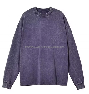 <b>Bulk</b> Wholesale High Quality Custom Design Embroidery French <b>Terry</b> Cotton Sweatshirts Acid Wash Hoodies - Product Image 6