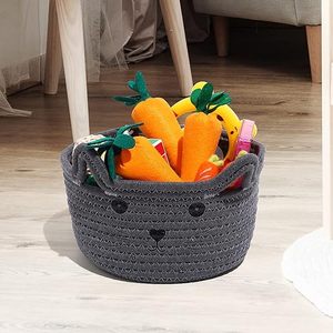 Customised Handwoven Attractive Design Newest Product Pure Cotton Rope <b>Woven</b> <b>Basket</b> Cat Design Custom Size For Home Accessories - Product Image 2