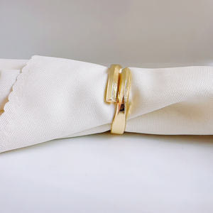 Anillo de Servilleta Dorado y Plateado para Decoración de Bodas, Recuerdo de Fiesta, Navidad, Días Festivos, Cenas, Fiestas - Product Image 3