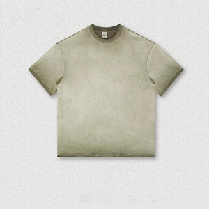 เสื้อยืดคอกลมแขนสั้นผู้ชาย คุณภาพสูง สำหรับฤดูร้อน ทรงปกติ น้ำหนัก 300 กรัม ผลิตจากผ้าทอที่เป็นมิตรกับสิ่งแวดล้อม ด้านหน้าผ้าฝ้าย/ใยไผ่ - Product Image 4