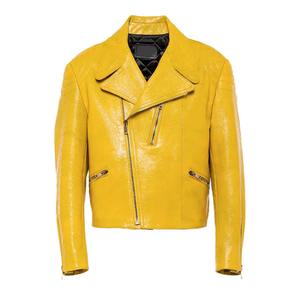 Chaqueta de cuero genuino para mujer, impermeable, transpirable, con cierre de cremallera, estilo motero, para invierno - Product Image 3