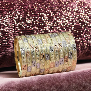 กำไลข้อมือชุบทองสามสีขายส่ง, กำไลแฟชั่น, เครื่องประดับสามสี, กำไลทองหลายสี, เครื่องประดับกำไลสามสี - Product Image 3