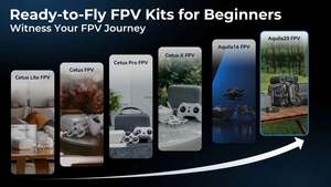 Drone de photographie aérienne Aquila20 HD FPV avec transmission numérique, lunettes FPV, combo de course 2S prêt à voler pour débutants, drones d'extérieur - Product Image 6