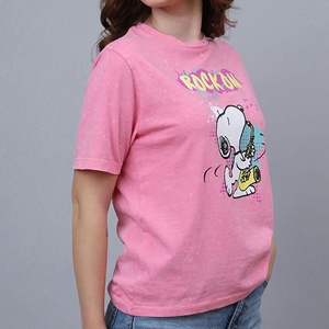 เสื้อยืดผู้หญิงคอกลมแขนสั้นลายการ์ตูนไซส์ใหญ่ ผ้าฝ้ายผสมลูกไม้ ขายส่ง สำหรับผู้ใหญ่ สวมใส่สบายๆ ในฤดูร้อนและฤดูใบไม้ร่วง รุ่นใหม่ล่าสุด - Product Image 2
