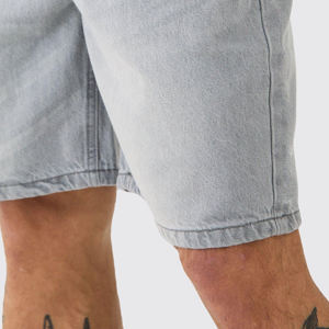 Shorts en jean streetwear respirants de haute qualité avec logo personnalisé, 5 pouces, pour hommes grandes tailles, été, coupe droite, tricotés, fabriqués au Pakistan - Product Image 6