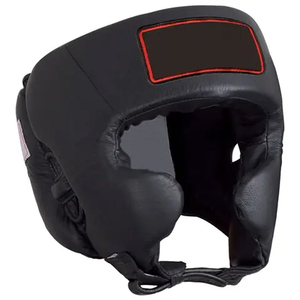 Leather Boxing <b>Head</b> Guard with Custom Logo Breathable Design for MMA Kick Boxing <b>Training</b> - Product Image 6
