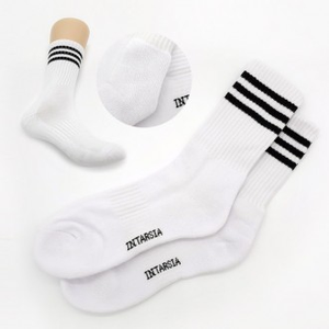 1 par de calcetines deportivos de tres filas de doble pila para hombre, 1 par de calcetines deportivos para hombre - Product Image 1