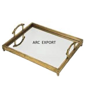 Antique Design Large Size <b>Mirror</b> <b>Tray</b> Highest Quality Food Dessert Serving <b>Tray</b> Wholesale Home and Kitchenware Use in Best Price - Product Image 1