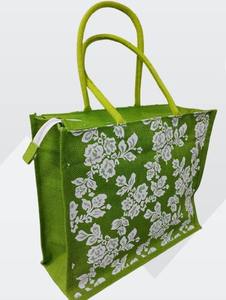 Fashionable Green Fiber Jute Carry <b>Bag</b> Eco Friendly Natural Fiber Reusable Tote for Shopping - Product Image 6