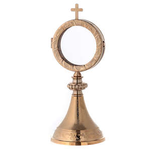 Monstranza de Latón de Alta Calidad, Monstranza Ornamental de Latón, Monstranza Sagrada para la Adoración Católica, Servicios Religiosos y Decoración de Iglesias - Product Image 1