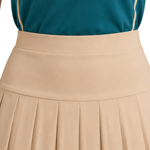 Ensemble polo et jupe plissée de tennis et de golf pour femme, couleur beige turquoise, vêtements de sport personnalisés, respirants, à séchage rapide, uniforme de sport - Product Image 4