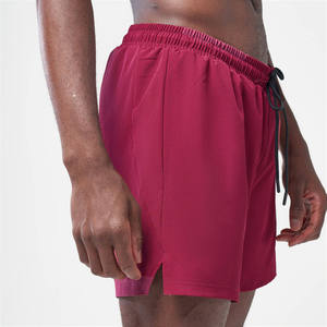 Men's Solid Color ShortsFront drawstring waist shorts Breathable Quick Dry Athletic Shorts Mid Length Casual Style 100%Polyester - Product Image 2
