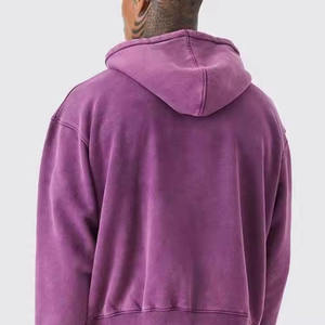 Sweat-shirt à capuche surdimensionné pour homme, couleur unie, décontracté, avec poche avant, coupe classique, en molleton français tricoté - Product Image 5