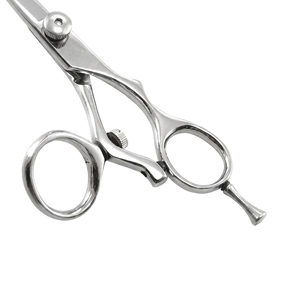 Ciseaux de coiffure professionnels, acier inoxydable, pour droitiers, manche long, ciseaux de barbier, fabriqués au Pakistan - Product Image 5