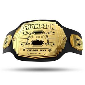 Ceinture de championnat personnalisée en cuir véritable gaufré fait main avec dos en laine pour boxe, MMA et lutte - Product Image 3