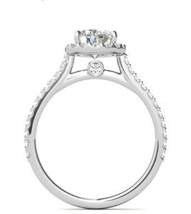 Anillo de Lujo con Moissanita Corte Pera, Plata de Ley 925 con Baño de Rodio, Anillo de Compromiso Solitario Certificado, Anillo de Boda - Product Image 3