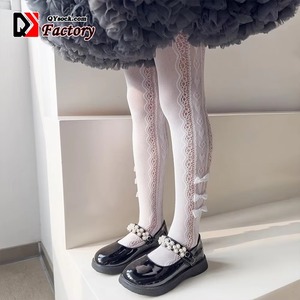 Calcetines de malla fina transpirables para bebés y niñas, estilo vintage, de color liso, con lazo, hasta el tobillo, para verano, calcetines largos de punto para niños pequeños. - Product Image 4