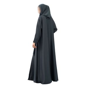 Moroccan <b>Kaftan</b> Style Women Abaya Silk Satin Floral Printed Design <b>Summer</b> Evening Modest Women's Abaya - Product Image 2