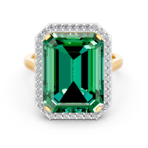 Anillo de Oro Sólido de 14K, 9K, 10K, 18K con Gema de Laboratorio de 8 Quilates, Certificado IGI, Fabricante de Joyería Fina Ética OEM ODM, Venta al por Mayor E201343 - Product Image 2