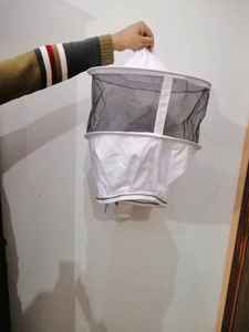 Voile d'apiculture blanc anti-abeilles avec filet facial en maille, protection respirante en polyester, coupe standard pour utilisation en salle blanche - Product Image 3