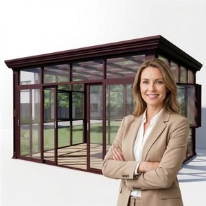 Casa Prefabricada de Doble Capa con Vidrio Low-E y Marco de Aleación de Aluminio - Villa Moderna Ecológica con Solárium para Uso Hotelero, Reflectante - Product Image 1