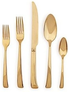 Ensemble de couverts ODM en or mat et noir, vaisselle de luxe pour mariage et banquet, vente en gros - Product Image 4