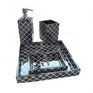 Nouveau design Ensemble de salle de bain Shell Inlay Accessoires de vanité MOP fabriqués à la main pour intérieurs élégants de maison, de spa et d'hôtel - Product Image 5