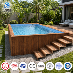 Factory Modular Container Swimming <strong>Pool</strong> Outdoor Above Ground <strong>Pool</strong> with Wooden Deck <strong>for</strong> Villa <strong>Garden</strong> Resort Backyard - Product Image 1