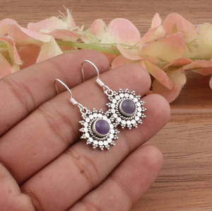 ต่างหูหยดน้ำเทอร์ควอยซ์ธรรมชาติ เงินแท้ 925 รูปทรงหยดน้ำ หรูหรา สำหรับงานปาร์ตี้ ผู้หญิง อัญมณ์ ขายส่ง - Product Image 4