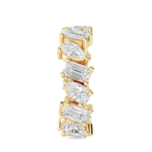Anillo de Eternidad Moderno de Oro Rosa de 10K con 4.24 ct de Diamantes Cultivados en Laboratorio con Corte Esmeralda, Joyería Fina de Lujo Minimalista, Idea de Regalo - Product Image 2