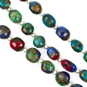 AAA Rainbow Mohave Turquoise Smooth Nugget <b>Beads</b> Loose Turquoise Gemstone <b>Beads</b> for Jewelry Making Wholesale Natural <b>Stone</b> <b>Beads</b> - Product Image 5
