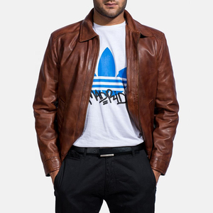 Leather <b>Jacket</b> Men's Spring and Autumn <b>pilot</b> Motorcycle Suit High Street Trendy Brand Leather <b>Jacket</b> - Product Image 6