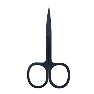 Petits ciseaux à ongles pliables noirs en acier inoxydable, finition miroir incurvée, populaires pour la beauté, la manucure et le façonnage des sourcils ANAAIF - Product Image 1