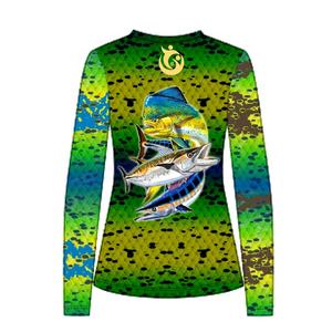 Superventas poliéster Mahi piel pesca camisas secado rápido transpirable UPF50 sublimación personalizada caza Top de talla grande nuevo - Product Image 2