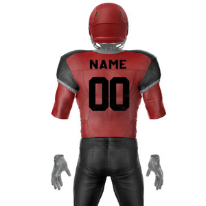 ชุดยูนิฟอร์มอเมริกันฟุตบอลแขนสั้นแบบแห้งเร็ว ระบายอากาศได้ดี ไซส์ใหญ่พิเศษ ผลิตตามสั่งขายส่ง ผลิตจากโพลีเอสเตอร์ 100% สำหรับทีมชาย - Product Image 5