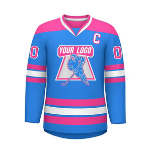 Maillots de hockey sur glace personnalisés en mesh sublimé avec lacets pour jeunes et adultes, pour les équipes des États-Unis - Product Image 1