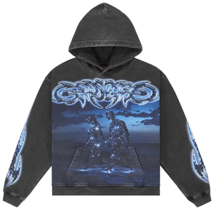 Streetwear Fashion Women’s Pink Vintage Washed Distressed Rhinestone Graphic DTG Print <b>Zip</b> Up Cropped Hoodie Sweatshirt - Product Image 6