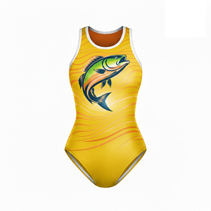 Nouvel Arrivage Maillot de Bain Une Pièce Échancré Séchage Rapide Imperméable Tenue de Plage 100% Polyester Couleur Unie Promotion Service OEM ODM - Product Image 6