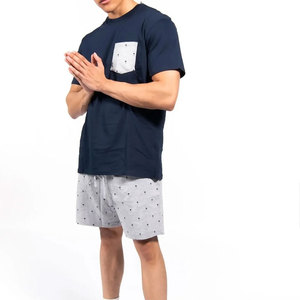 High Quality Custom Logo Men's Summer Solid <b>Knitted</b> <b>Set</b> White Shirt & Red Shorts Polyester/Cotton Breathable High Street Style - Product Image 5