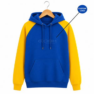 เสื้อฮู้ดผ้าฟลีซสีน้ำเงิน-เหลืองลายบล็อกสี  พร้อมกระเป๋า  สำหรับสวมใส่ลำลองในฤดูใบไม้ร่วง  ของสมาคมนักศึกษาหญิงคอช อินเตอร์เนชั่นแนล ซอร์โรริตี้ ซิสเตอร์ฮู้ด - Product Image 5
