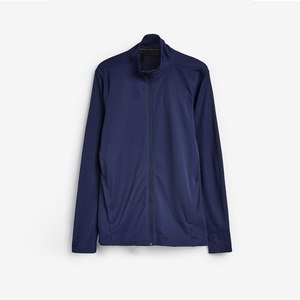 Conjunto Deportivo de 2 Piezas para Hombre, Chaqueta con Cierre y Cuello Alto, Manga Larga, Secado Rápido, Color Azul Marino - Product Image 4