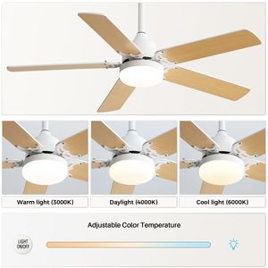 Ventilatore da Soffitto LED a Risparmio Energetico da 42 Pollici con 5 Pale, Motore DC Reversibile Silenzioso, Telecomando e Luce LED - Product Image 4