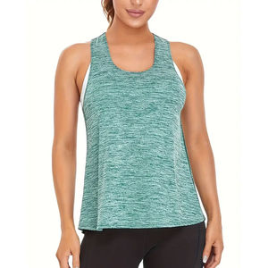 Hauts de sport athlétiques en bambou à séchage rapide pour femmes, avec logo personnalisé, pour musculation et fitness, dos sans couture - Product Image 1