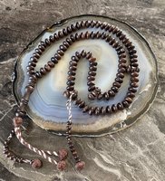 Tasbih Mala en bois artisanal écologique, style ange, perles lisses gravées, pour la prière, la méditation, la dévotion quotidienne, qualité supérieure