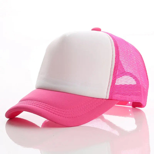 Gorra Snapback de Malla Rosa y Blanca, 6 Paneles, Ajustable, Unisex, Casual, Transpirable, Diseño de Color Sólido, para Primavera/Verano - Product Image 4