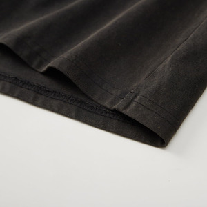 Camisetas negras puras de 250g para hombre, camisetas de verano 100% algodón jersey, camisetas nuevas de manga corta para hombre, camisetas estilo streetwear. - Product Image 2
